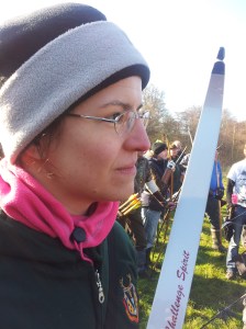 Sharon (holding my bow)