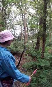 Sharon shooting an early target 