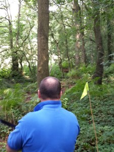 Adrian shooting a 3D deer