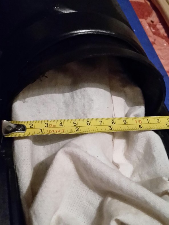 View of the opening of the case approx 10 cms