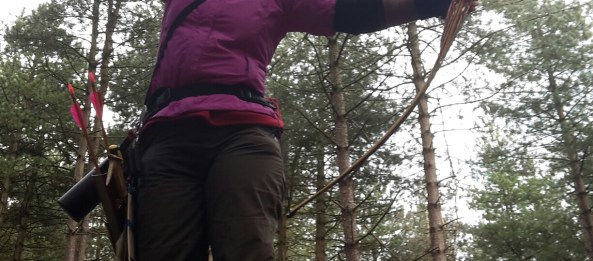 Sharon Shooting off the tree stump at 3d