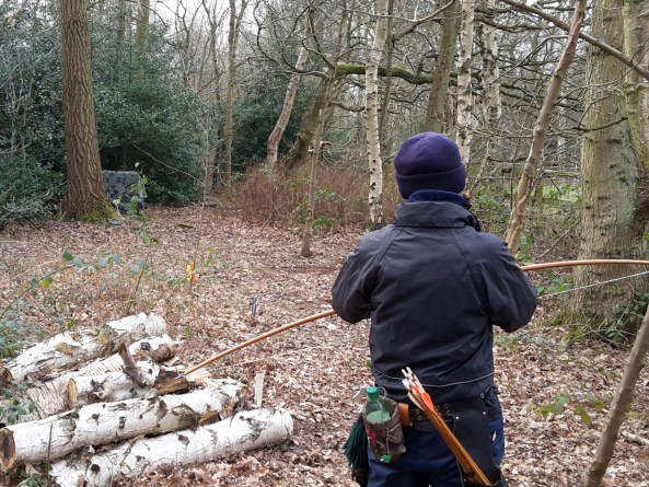 Viv at the first target of the day at Paget