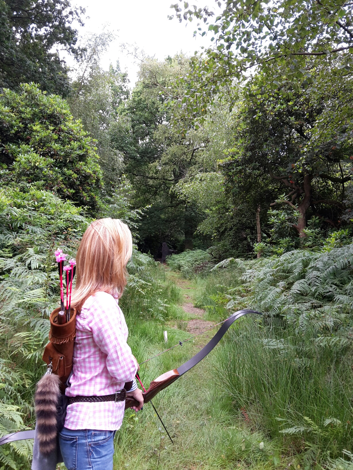 Julie shooting 2D bear