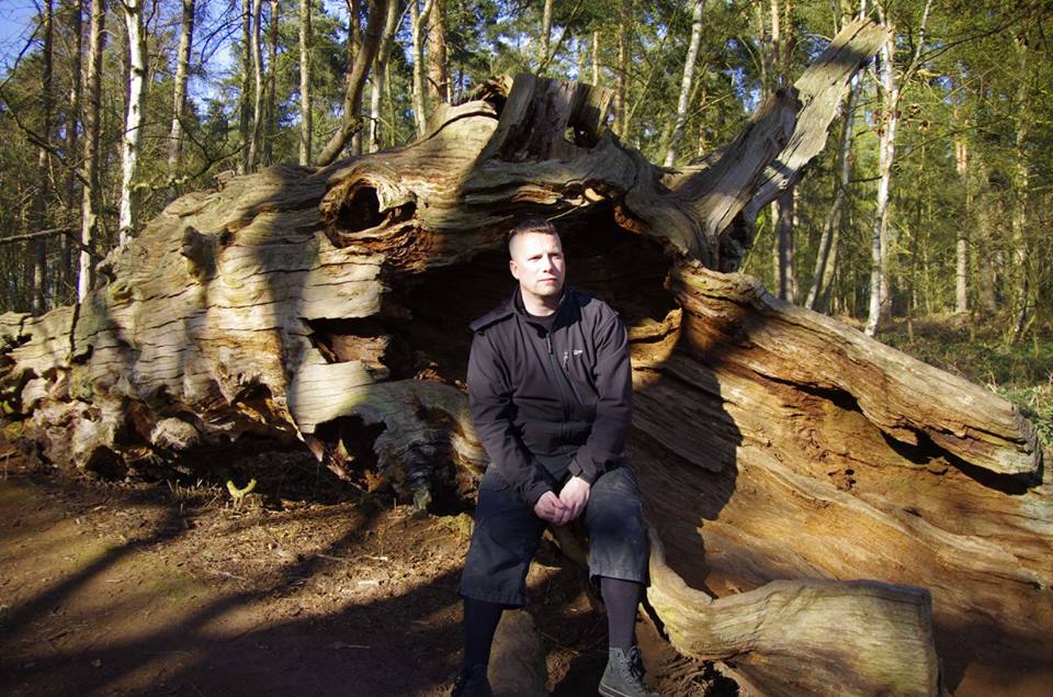 Resting in the woods