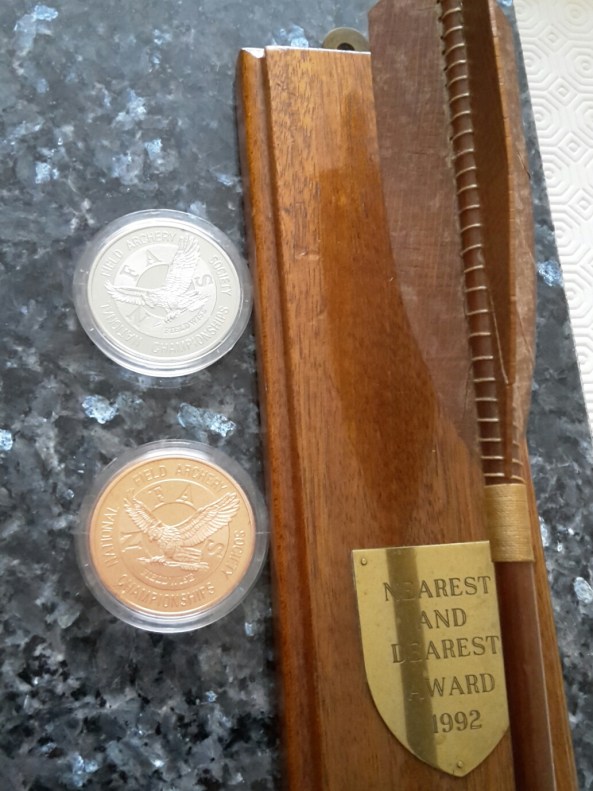 Nearest and Dearest trophy along with a silver and bronze.