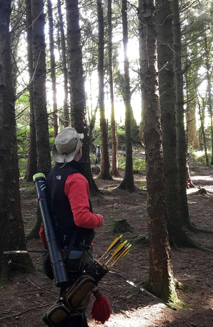 Rob trying to judge distance for 3D bear