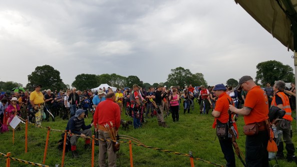 Archers massing ready for walk out to courses