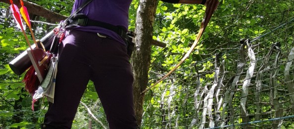 Sharon shooting off the tower