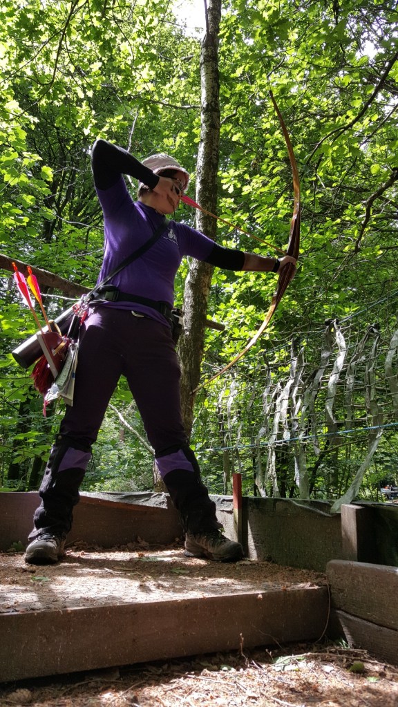 Sharon shooting off the tower