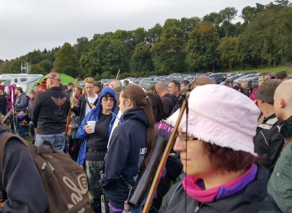 Archers massing for the start