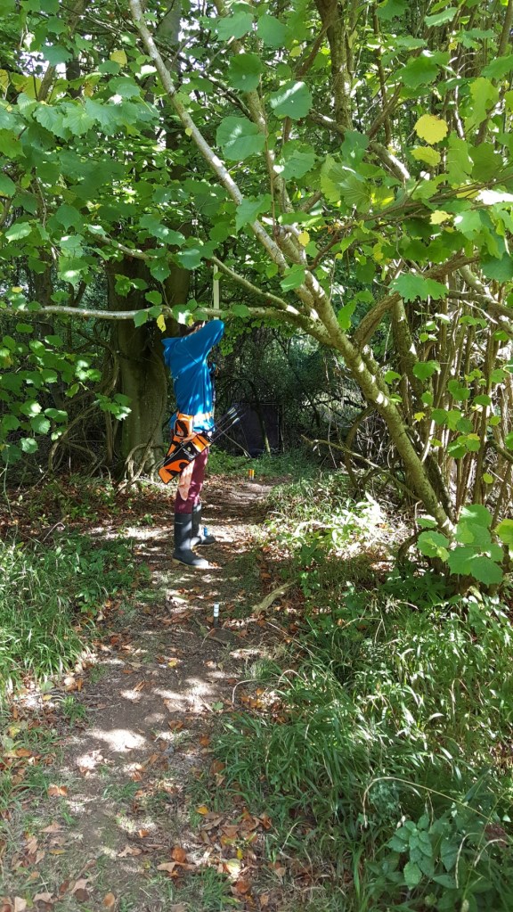 3D badger target being shot by Michael