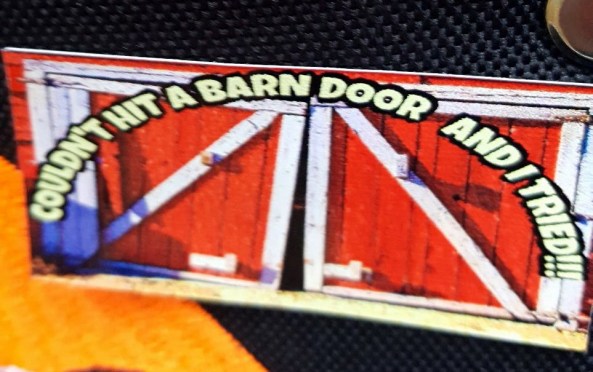 If you missed the barn door you got the sticker