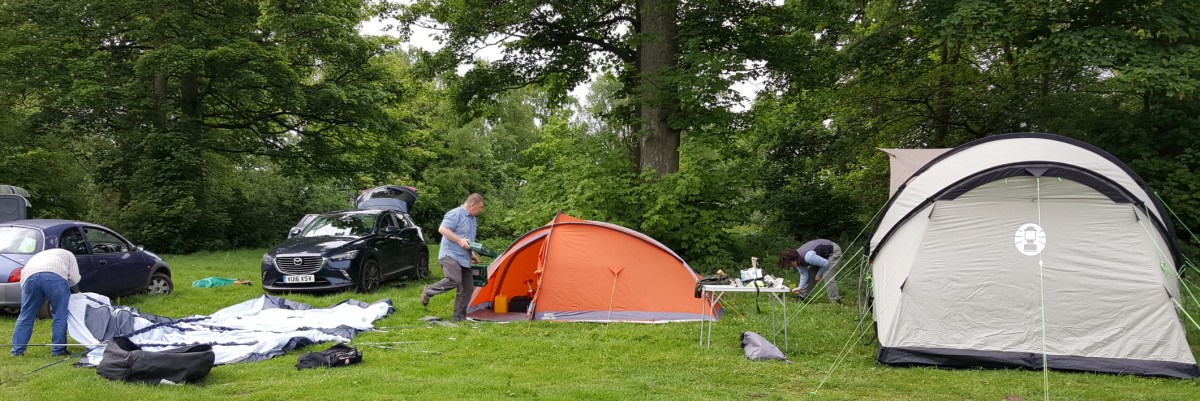 3D camp site set up