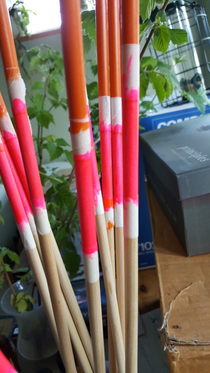 Second stage with the pink being applied