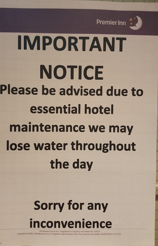 Not impressive notice