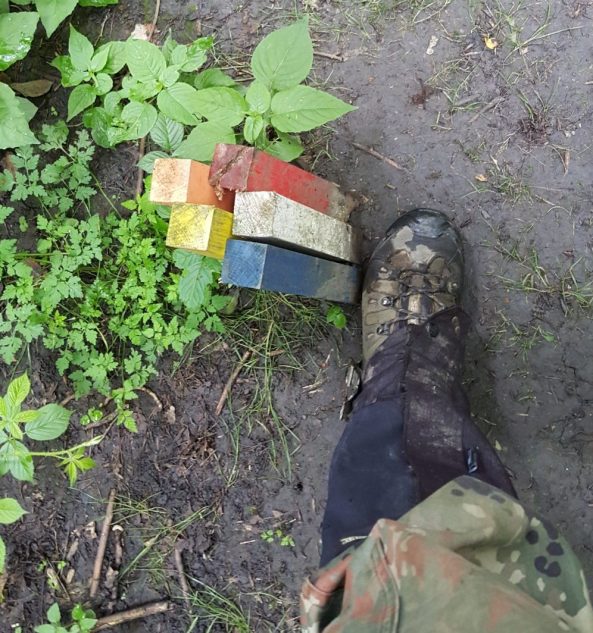 Toe touching the shooting peg