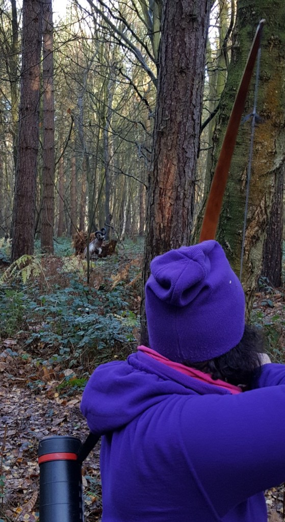 Sharon shooting a 3D goat