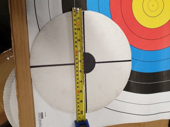 Simple target face with couple of lines added