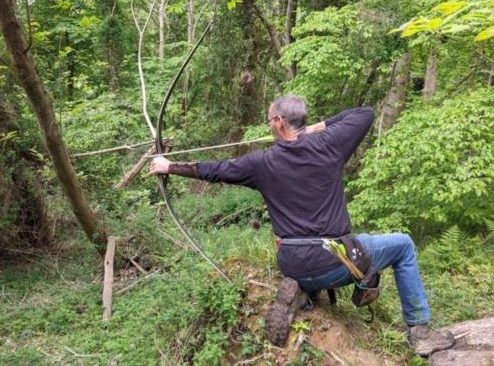 Roger shooting on the knee