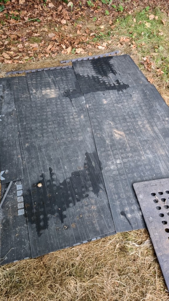 Plastic mat I used under the tent
