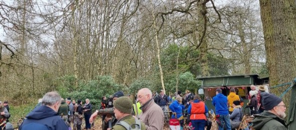 Photo of archers gathering before the start